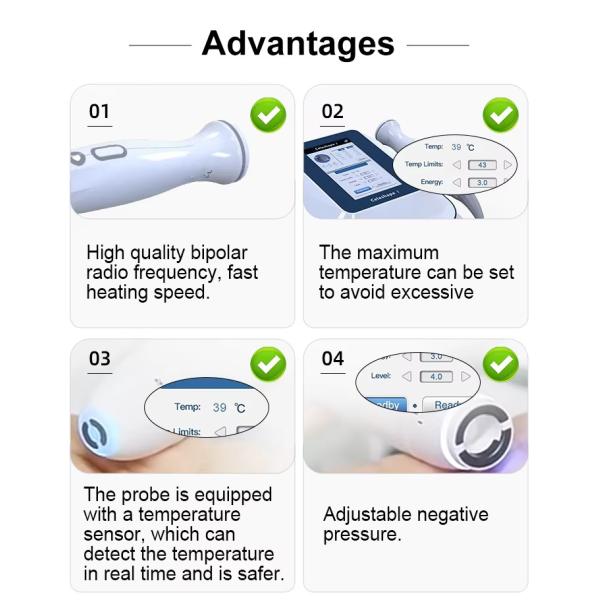 5 головы Вакуум RF Удаление морщин Скульптура тела Укрепление косметической машины