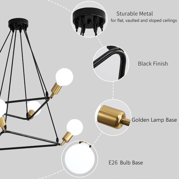 Американский современный простой треугольник люстра гостиная ресторан кафе бар подвесный свет