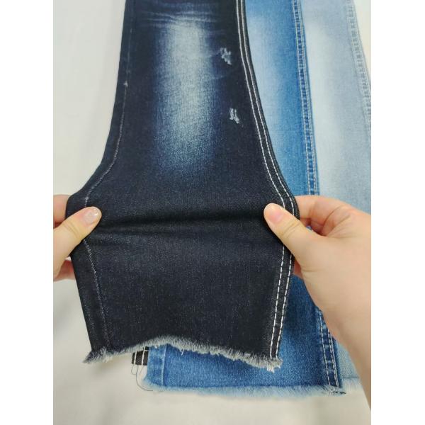 Blue Gray Cotton Polyester Stretch Twill Style Denim Fabric 10S 9.3oz For Girl Jeans