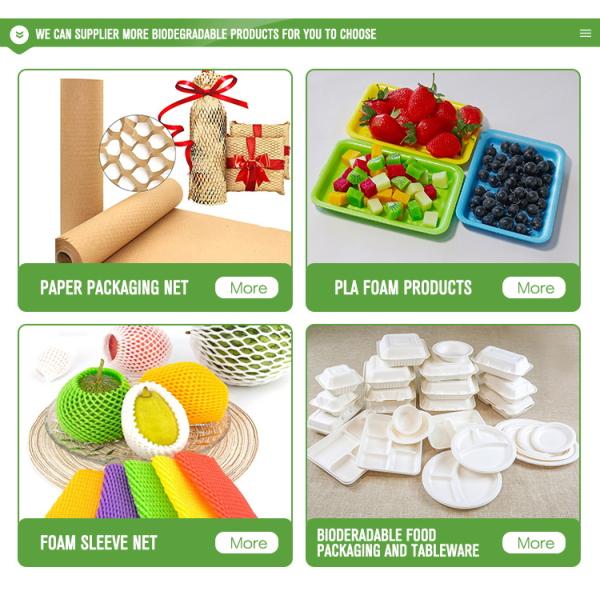 Wholesale 100% Biodegradable Kraft Paper Pulp Fruit Tray Liner Eco-Friendly Protection Packaging for Food Use