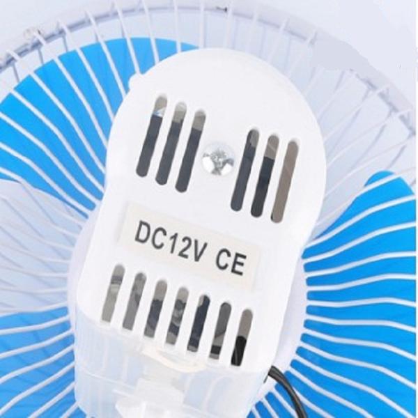 Blue Electric Car Cooling Fan 12v / 24v Screw Mounting Plastic Material