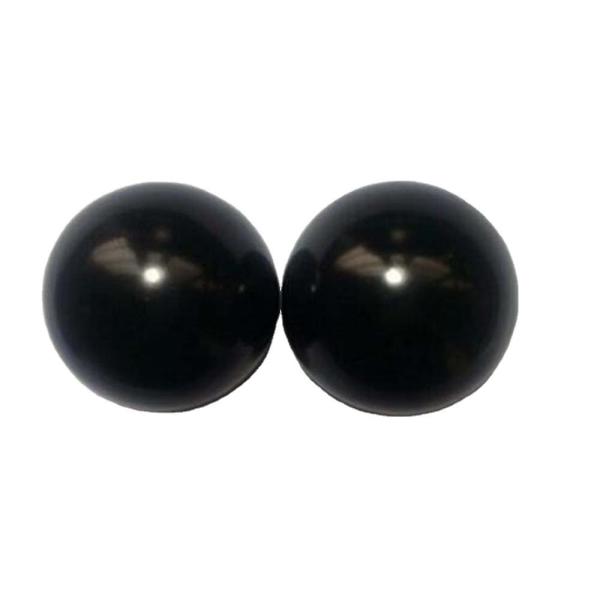Carved 50mm Natural Black Bian Stone Hand Ball Massaging Smooth Healing Crystal Sphere for Body Massage and Healing