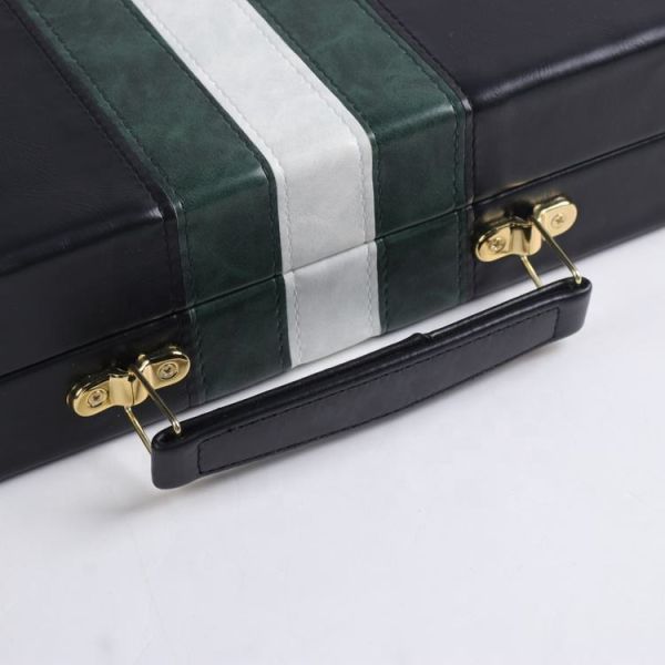Handmade Travel PU Leather Backgammon Game Box Chess Board Game Set Box