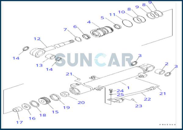 707-98-03570 7079803570 Boom Cylinder Seal Repair Kit fits Excavator PC09-1