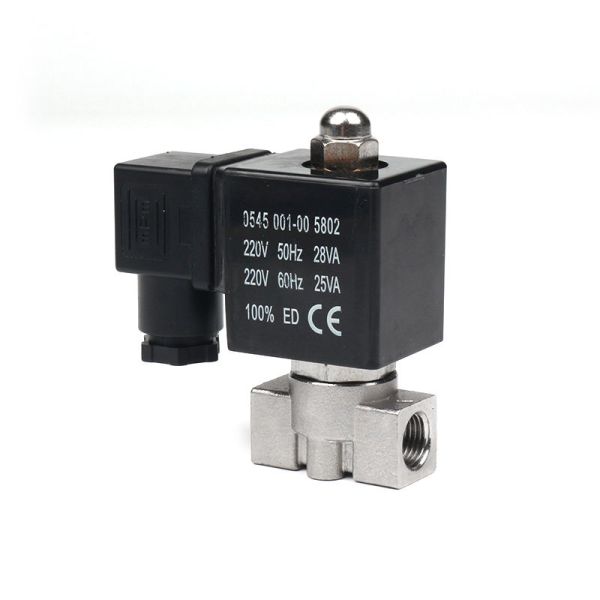 Etrany Control 2Way 1/4  in Air Water Gas DC24V Pneumatic Stainless Steel Material Solenoid Valve