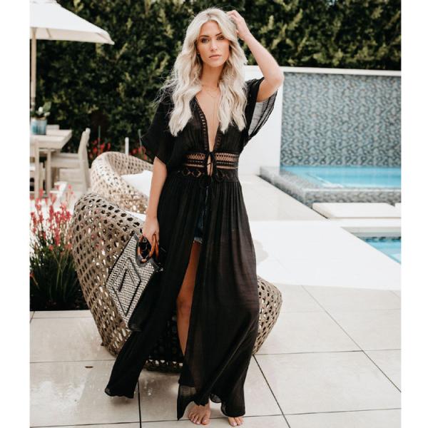 Loose 128cm Women's Beachwear Dresses , Women's Plus Size Beach Dresses