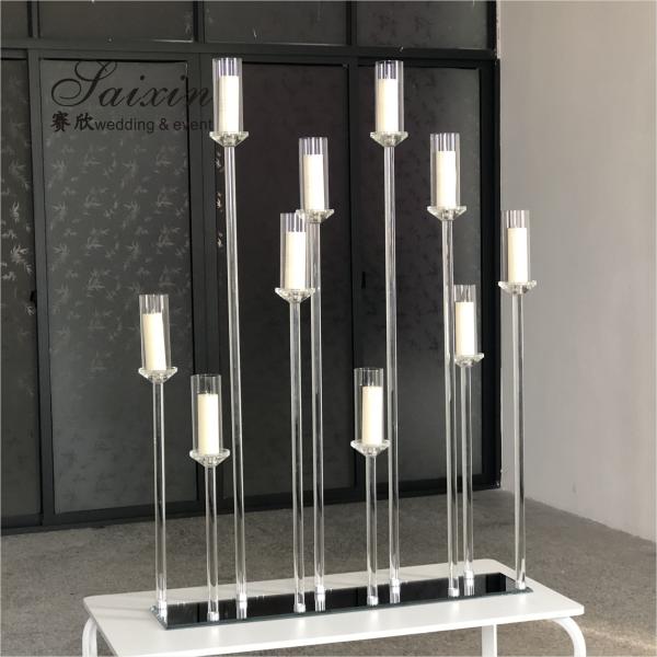 Свечи для свадебных свечей из канделябры Прозрачные кристаллические свечи для свечей