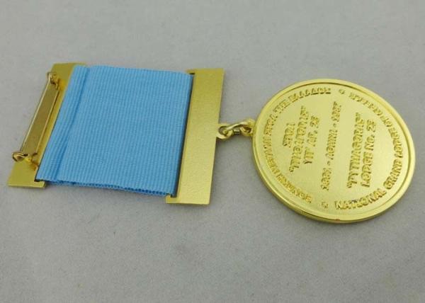 3.0mm Gold Plating Custom Medal Awards Zinc Alloy With Soft Enamel