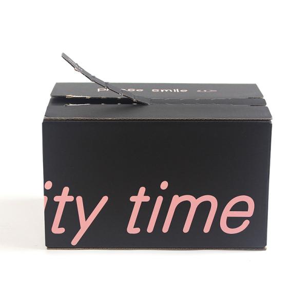 Custom Print Logo Corrugated Paper Boxes Recycled Cardboard Zipper Tear Strip Box