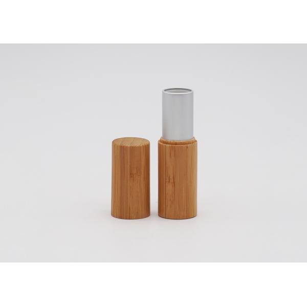 Бамбук цилиндра внутренний алюминиевый вне пустой трубки губной помады с крышкой попа прессы