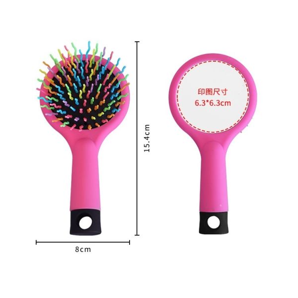 Portable Colorful Sublimation Hair Brush Comb Blank For Custom Photo Printing