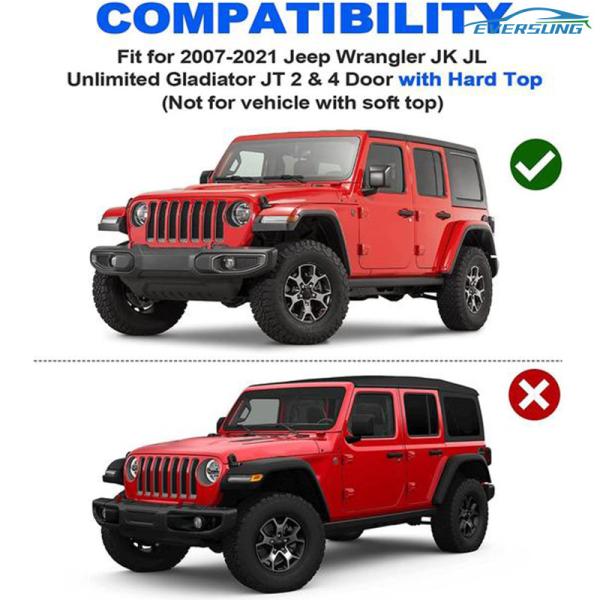 40kg Capacity Car Spares Parts Jeep Wrangler Roof Rack Cross Bars Cargo rail Rack