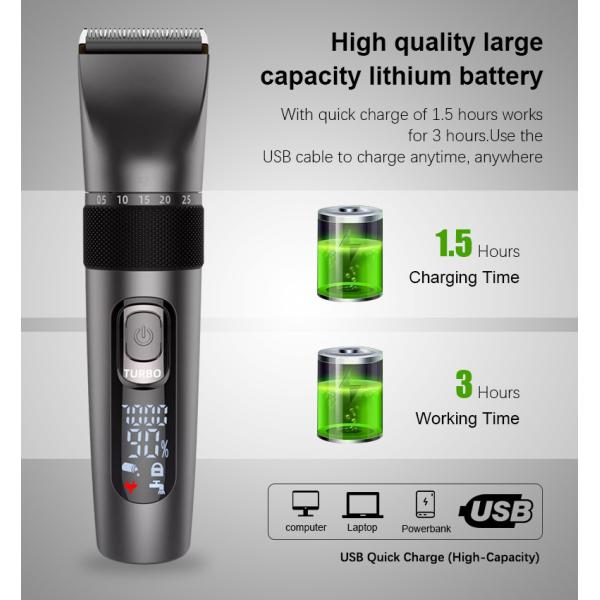 Waterproof Electric Cordless Hair Trimmer 10w Multifunctional For Men