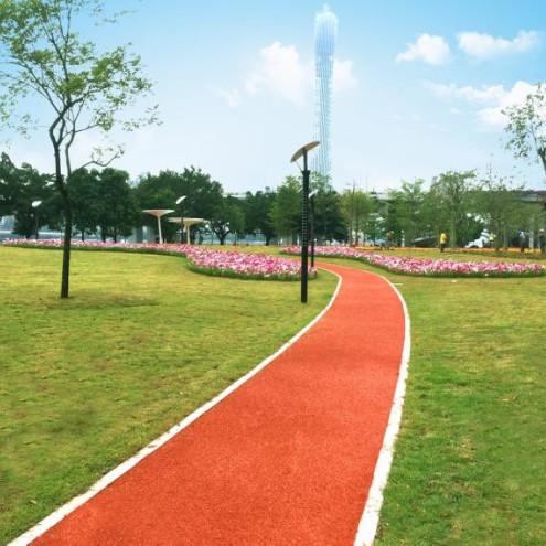 IAFF Certificated Prefabricated Jogging Track EPDM Recreational Trails Running Track EPDM Rubber Granules