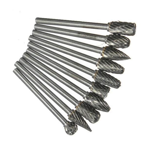 Carbide HP Tungsten Dental Abrasive Lab Polishing Steel Burs 10pcs / Box