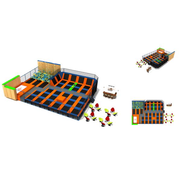 300M2 Gymnastics Trampolinne Park Kids Relax Jumping Indoor Trampoline Park