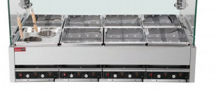 Stainless Steel Japanese Restaurant Cooking Equipment Four / Six / Eight Box Electric Heater 220V