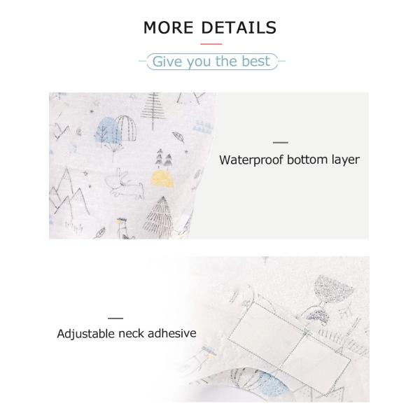 Waterproof Greaseproof Gorgeous Disposable Paper Bibs For Baby