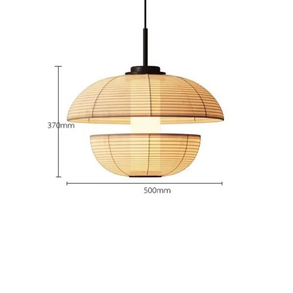 Japanese Pendant Lights Vintage Fabric Lantern Wabi Sabi Lights (WH-VP-335)