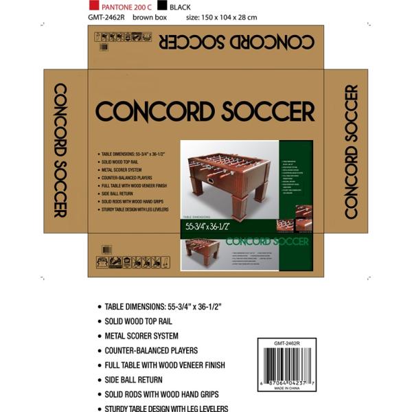 Wood Veneer Frame Heavy Duty Football Table With Durable Solid Steel Rod