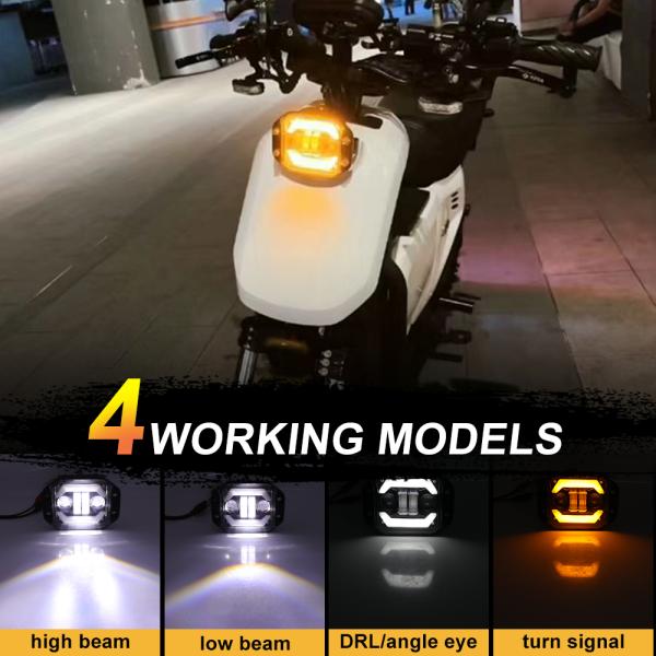 Aluminum Harley White Yellow Available Motorcycle LED Fancy Light