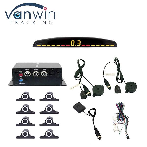 8 Sensors Car Parking Kit Buzzer Reverse Backup Radar Sound Alert Indicator Probe System Detect Range 0.4-5M Waterproof IP66