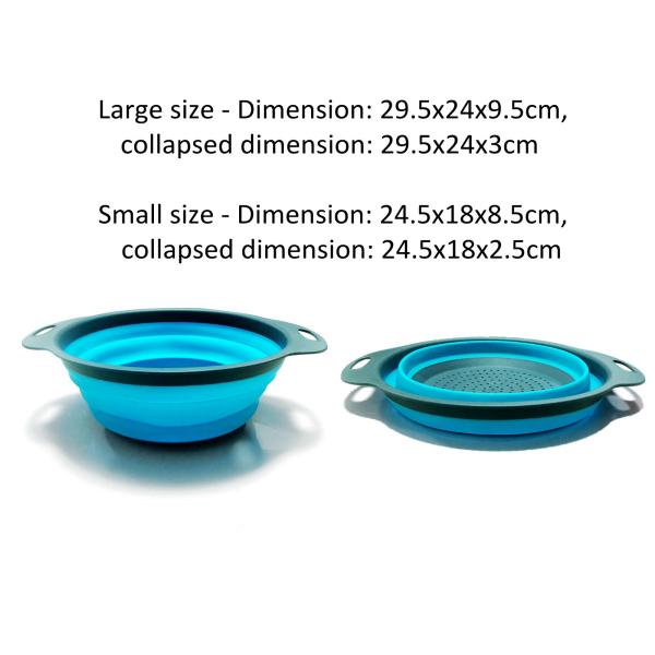 washing vegetable wash fruit over the sink folding kitchen silicone collapsible colander strainer set
