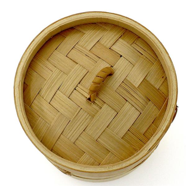 3 10 avancent le panier petit à petit en bambou de vapeur de 2 rangées pour la boulette