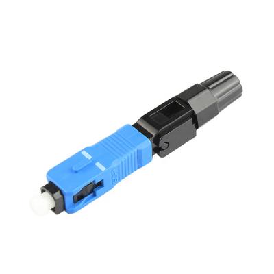 Rectangular FTTH SC Fiber Optic Fast Connector 1310nm 1550nm Wavelength