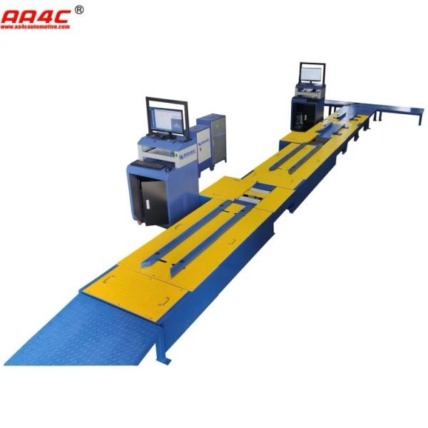 AA4C 2-wheeled motorcycles Centralized testing line include brake force axle load speedometer clamping wheel alignment headlight tester noise meter