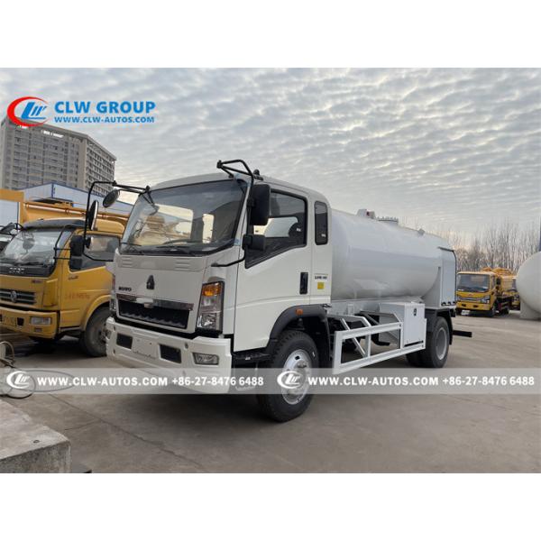 8000L 4T HOWO 4x2 LPG Gas Bobtail Tanker Truck With Dispenser