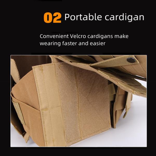 600D Oxford Military Tactical Vest MOLLE Plug In 53*60*30cm Tactical Vest Plate Carrier