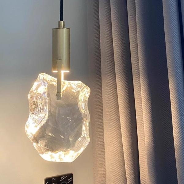 D12cm*H26cm Nordic Fancy Home Decoration Single Hanging Lighting Modern Crystal Chandelier Pendant Light