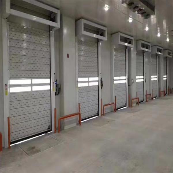 High Speed Rolling and Fast Shutter Security Garage Door for in 40mm Thickness Walnut