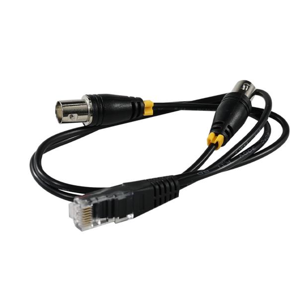 RJ45/RJ48 Male to Dual BNC Female Adapter Cable for T1/E1 Interface Signal Transmission   Coaxial Converter SplitterA