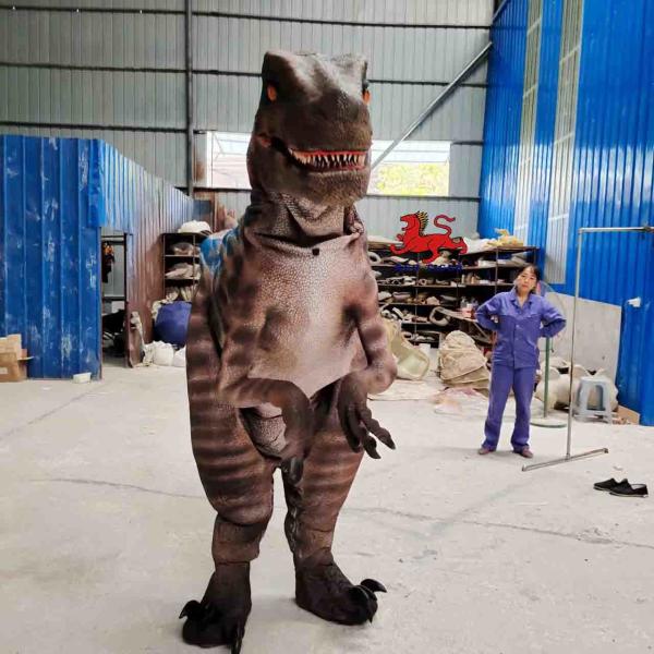 Реалистичный костюм динозавра ручной работы Скрытые ноги Реалистичный костюм хищника
