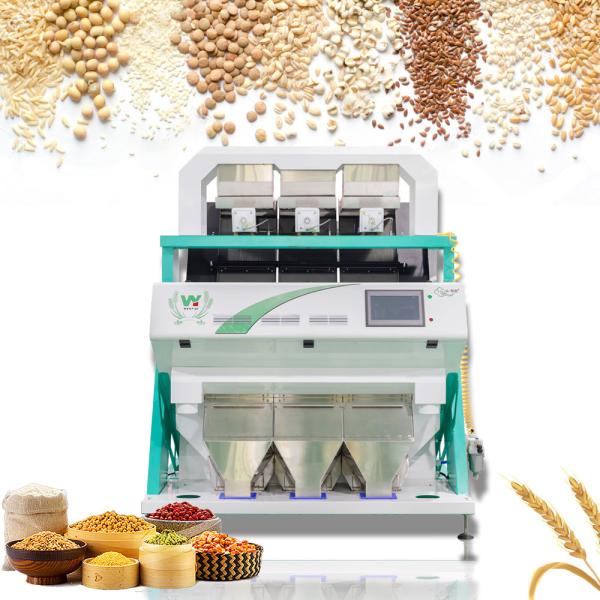Fast Speed 3 Chutes Japonica Oat Rice Color Sorter Suitable For Farm