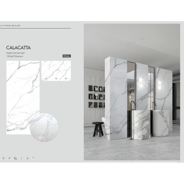 6mm Glazed Porcelain Tile For Floor Wall Long Lasting Glazed Finish 1220*2720mm