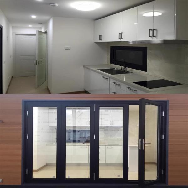 Villa 12 X 3 X 3m Modular Prefabricated House Light Steel Structure Energy Efficiency