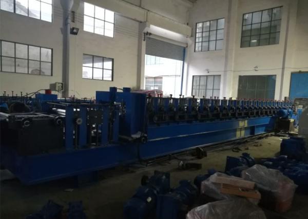 18 Steps Rack Roll Forming Machine , Metal Rollforming Systems Chain Drive