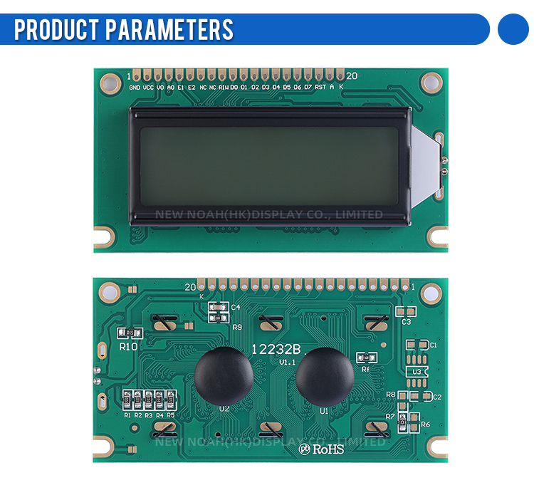 Grey Film 12232B LCD Screen High Brightness Screen 122*32 InduStrial Computer InduStrial Display Screen