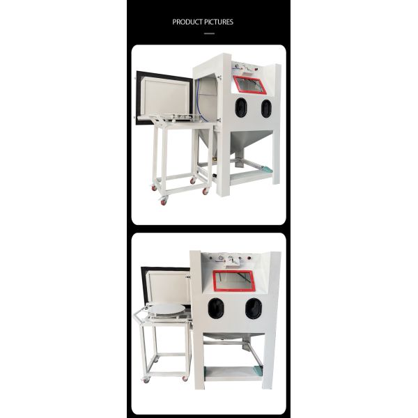 Wheel Hub Sandblasting Cabinet Turntable Manual Operating