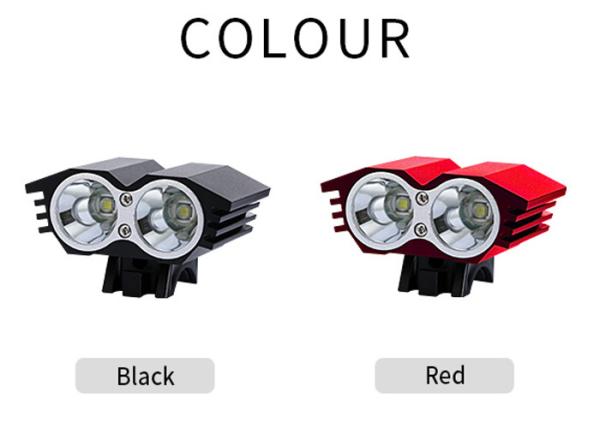 4 Modes LED Headlight For Bike , T6 LED 2000LM X2 M2 Rechargeable MTB Lights