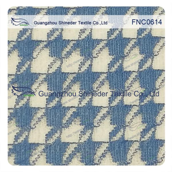 Classic Houndstooth  Irregular 42% Nylon 58% Cotton Fabric for casual wear
