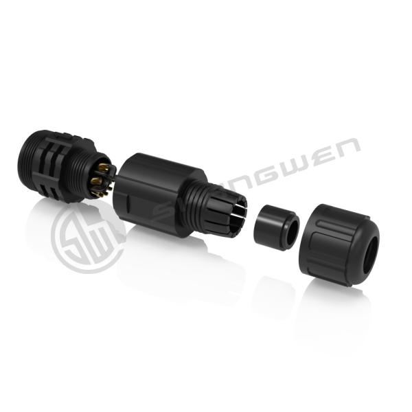 Self Locking M19 Connector Waterproof IP67 Electrical Female Connector