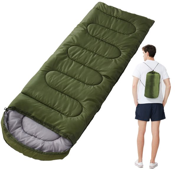 Sleeping Bag Camp Lite 2022 Outdoor Emergency Envelope Keep Warm Adult Hooded 3 Season Sleeping Bag for Camping Hiking