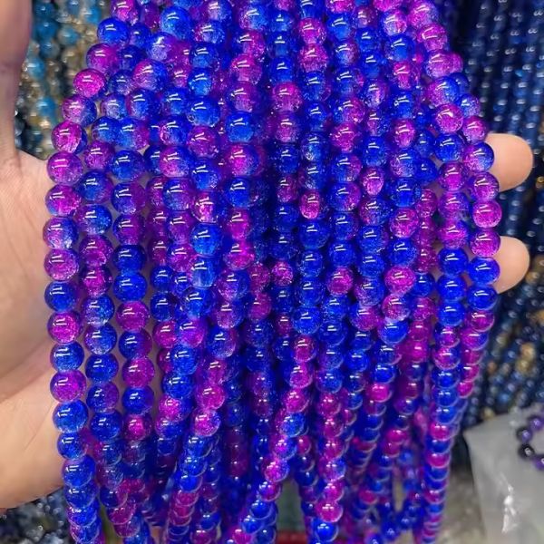 Wholesale Single Pure Color Loose Glass Beads Multicolor 8mm Round Beads for DIY Jewelry Making Necklace