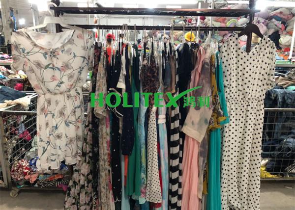 Top grade used women's clothing , second hand ladies silk dress , for Africa with good price