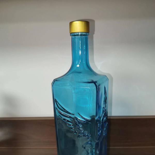 500 мл 750 мл 700 мл 1 л Прозрачная голубая небесная океанская цветная стеклянная бутылка