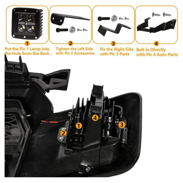 Черная передняя решетка для автомобиля Toyota Hilux Revo 2015-2018